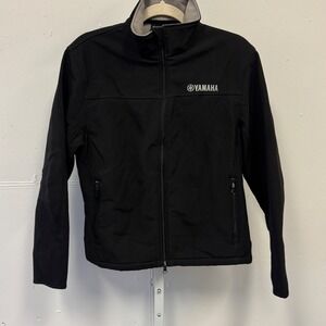 Vintage Yamaha Racing Women's Softshell Fleece Jacket Fleece Medium Black